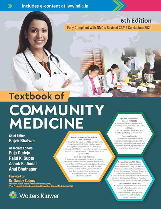 TEXTBOOK OF COMMUNITY MEDICINE 6TH/2025 - RAJVIR BHALWAR