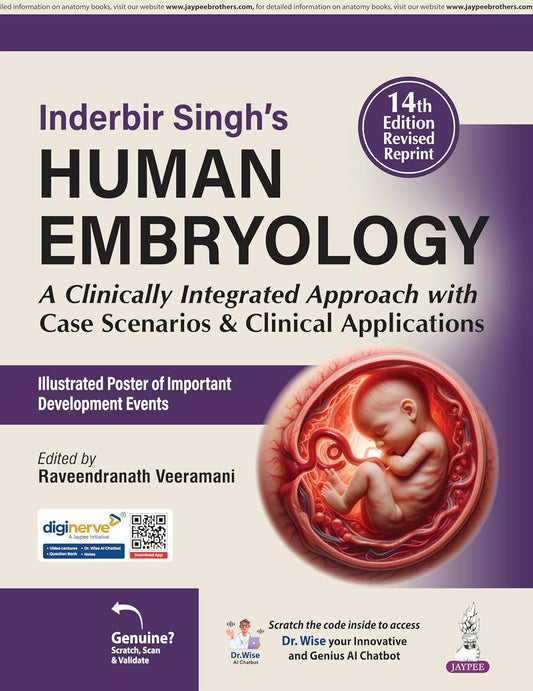 INDERBIR SINGH’S HUMAN EMBRYOLOGY 14TH/2025 (REVISED REPRINT) - RAVEENDRANATH VEERAMANI