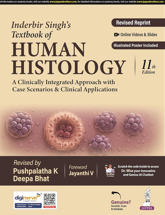 INDERBIR SINGH’S TEXTBOOK OF HUMAN HISTOLOGY 11TH/2025 (REVISED REPRINT) - PUSHPALATHA, DEEPA BHAT