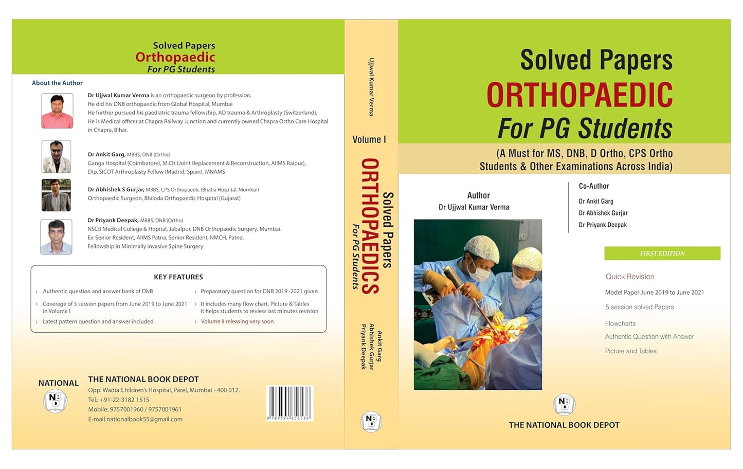 SOLVED PAPERS ORTHOPAEDICS FOR PG STUDENTS, MS DNB D-ORTHO CPS STUDY GUIDE, QUICK REVISION WITH MODEL PAPERS 2019-2021 1ST/-2025 - UJJWAL KUMAR VERMA