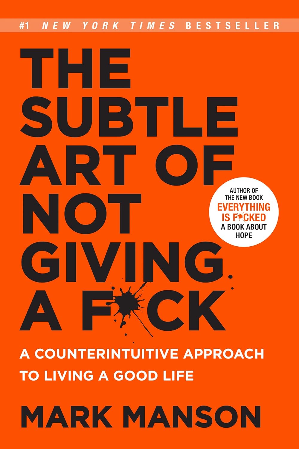 THE SUBTLE ART OF NOT GIVING A F*CK 1ST/2016 - MARK MANSON