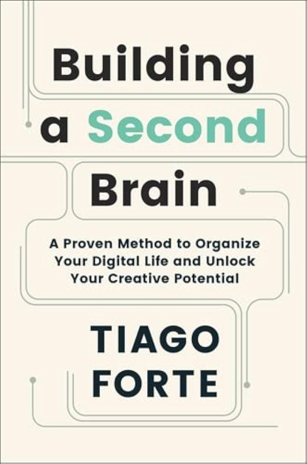 BUILDING A SECOND BRAIN: A PROVEN METHOD TO ORGANISE YOUR DIGITAL LIFE AND UNLOCK YOUR
CREATIVE POTE - TIAGO FORTE