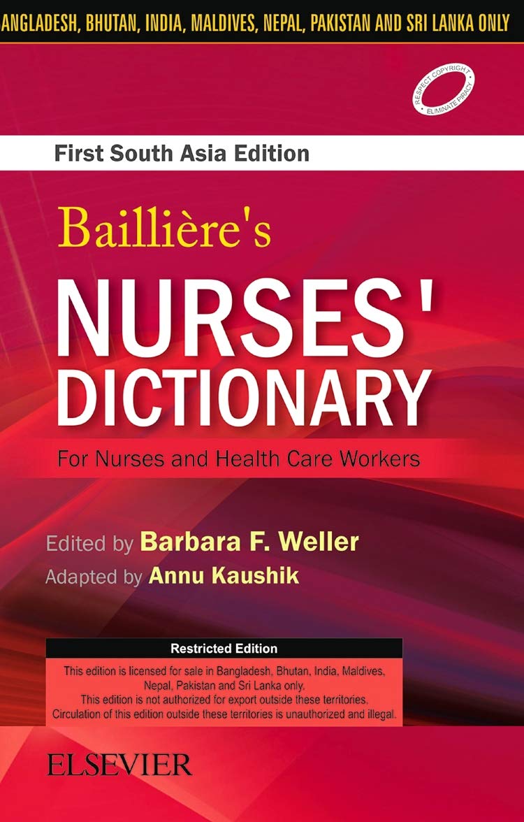 BAILLIERES NURSES DICTIONARY 1ST/2014-BARBARA WELLER
