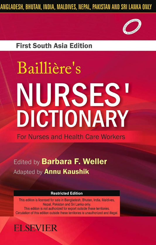 BAILLIERES NURSES DICTIONARY 1ST/2014-BARBARA WELLER