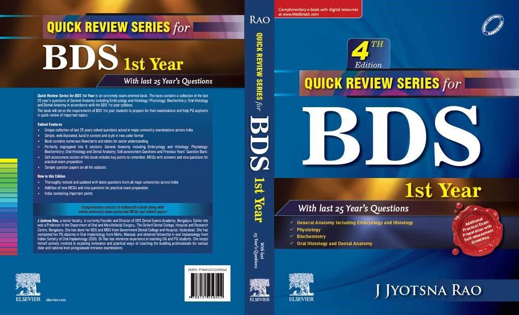 QUICK REVIEW SERIES FOR BDS 1ST YEAR, 4TH/2020 - JYOTHSANA RAO