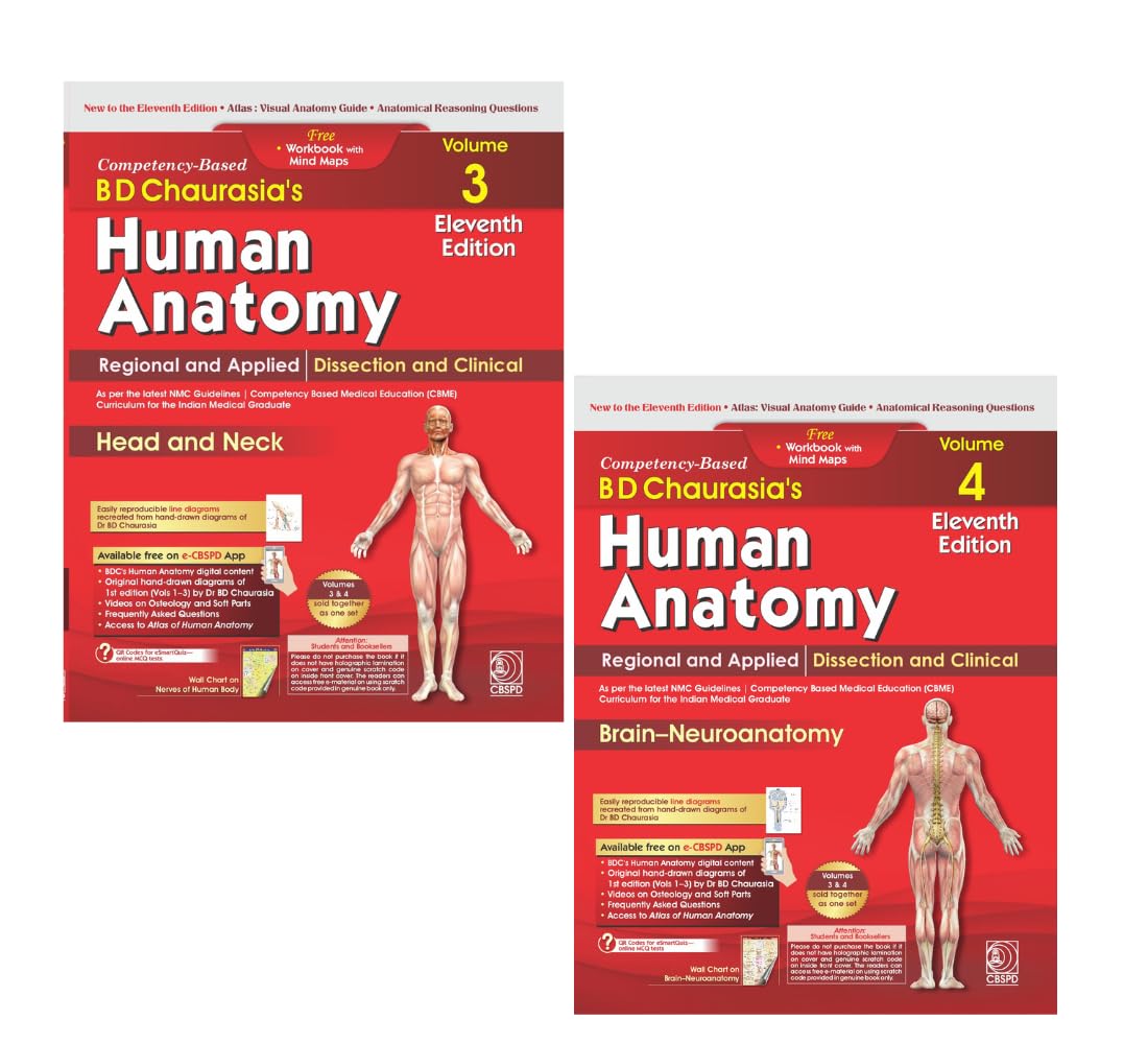 BD CHAURASIA HUMAN ANATOMY VOL-3&4  HEAD AND NECK 11TH/2027- KRISHNA GARG