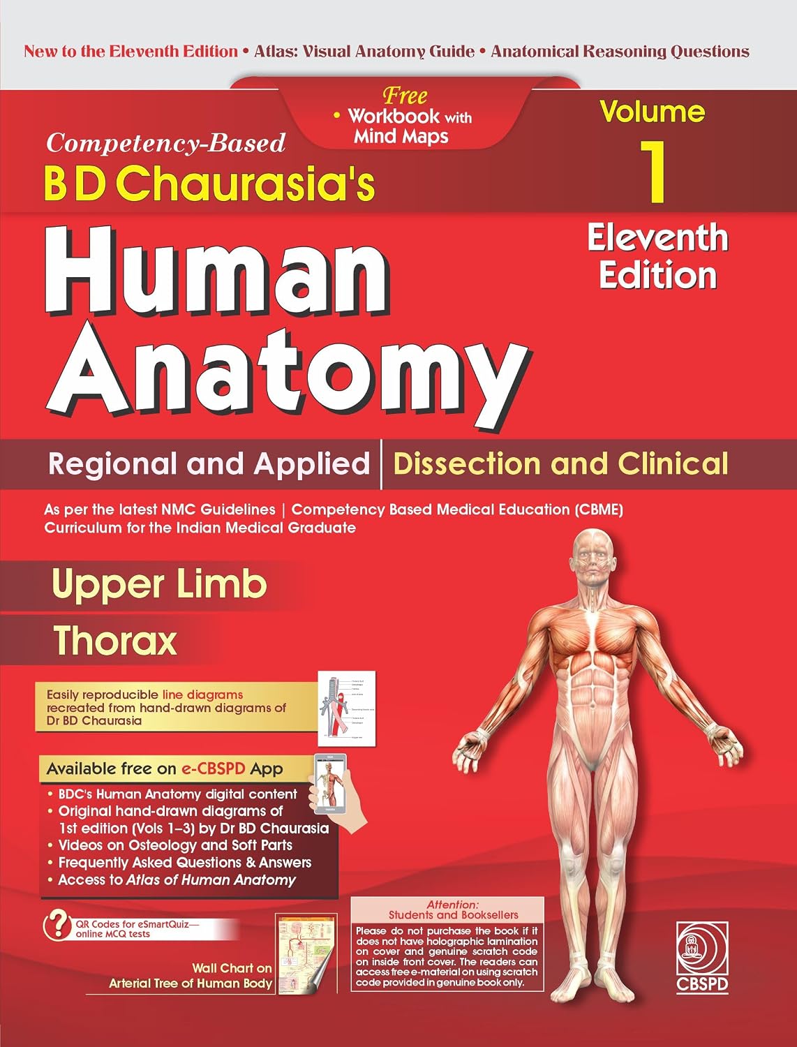 BD CHAURASIA HUMAN ANATOMY VOL-1 L UPPER LIMB AND THORAX 11TH/2027- KRISHNA GARG