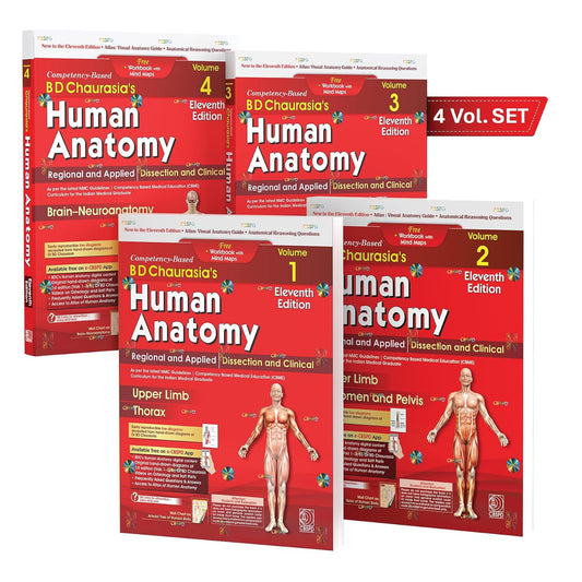 BD CHAURASIAS HUMAN ANATOMY 4 VOUME SET 11TH/2027 - KRISHNA GARG
