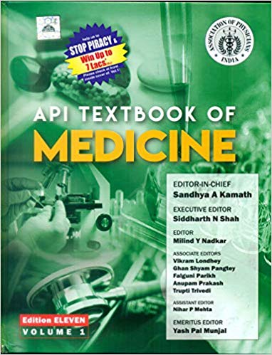 API TEXTBOOK OF MEDICINE 2 VOLS 11TH/2019 - KAMATH