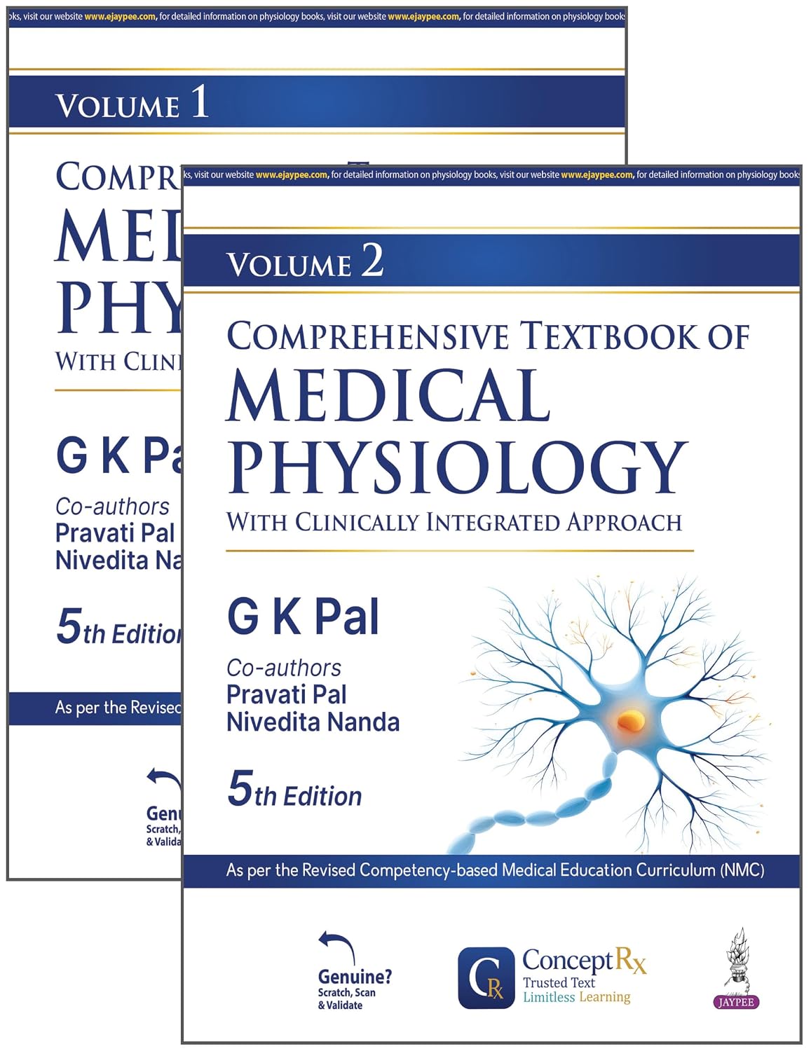 COMPREHENSIVE TEXTBOOK OF MEDICAL PHYSIOLOGY 2 VOL SETS 5TH/2026- GK PAL