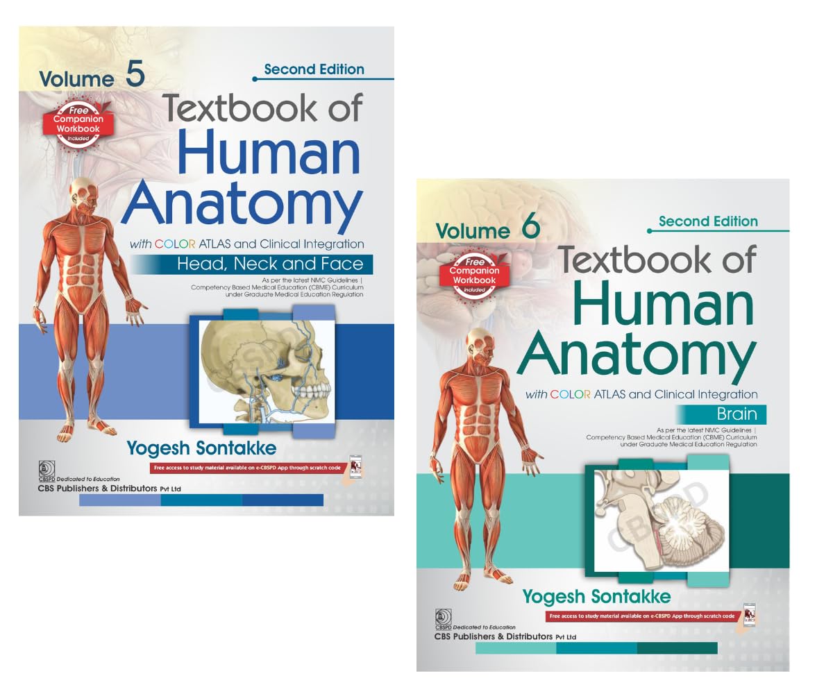 TEXTBOOK OF HUMAN ANATOMY WITH COLOR ATLAS AND INTEGRATION VOL 5 & VOL-6  2 VOL SETS 2ND/2017- YOGESH SONTAKE