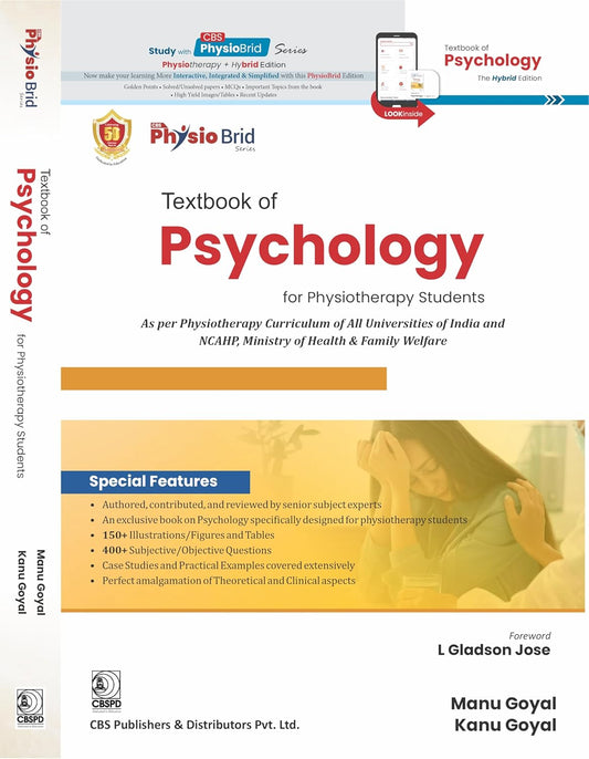 TEXTBOOK OF PSYCHOLOGY FOR PHYSIOTHERAPY STUDENTS 1ST/2025  -  MANU GOYAL