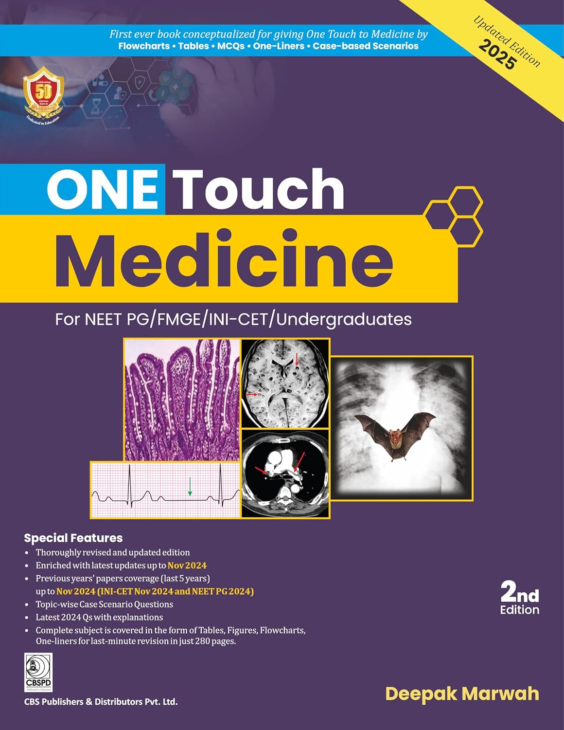 ONE TOUCH MEDICINE FOR NEET PG/FMGE/INT-CET/UNDERGRADUATES 1ST/2024-DEEPAK MARWAH
