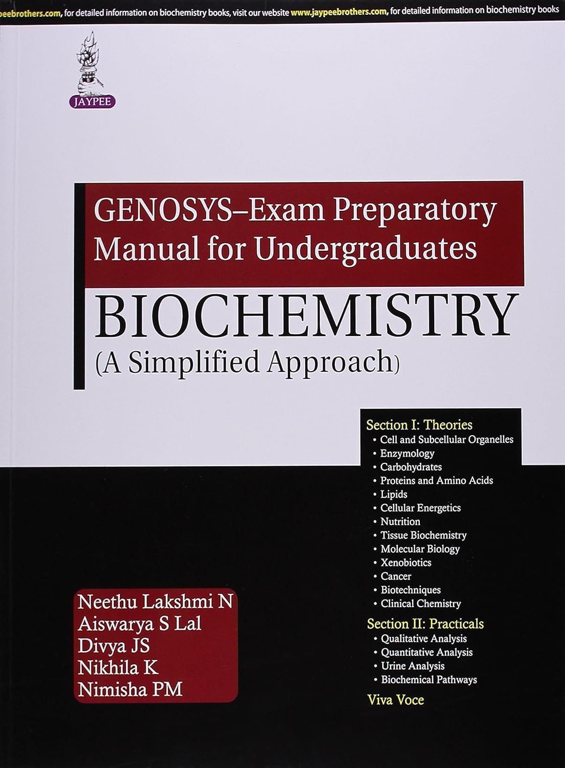 GENOSYS-EXAM PREPARATORY MANUAL FOR UNDERGRADUATES BIOCHEMISTRY (A SIMPLIFIED APPROACH) 1ST/2015 - NEETHU LAKSHMI N