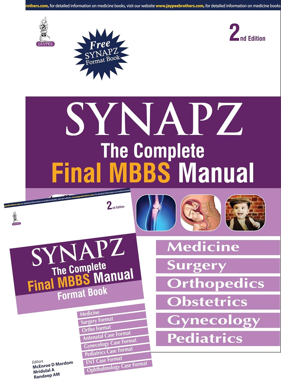 SYNAPZ:THE COMPLETE FINAL MBBS MANUAL WITH FORMAT BOOK 2ND/2015 - MCENROE D MORDOM