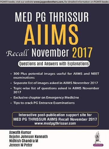 MED PG THRISSUR AIIMS RECALL NOVEMBER 2017 1ST/2018 - ASWATH KUMAR R