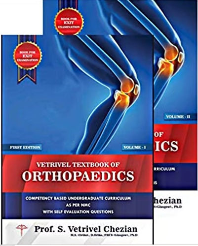 VETRIVEL TEXTBOOK OF ORTHOPAEDICS 2 VOL SET 1ST/2021) VOLUME 3 FREE THROUGH QR CODE - S VETRIVEL CHEZIAN