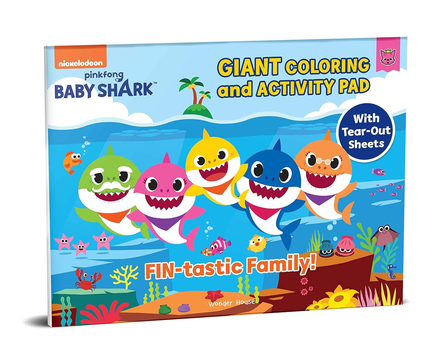 PINKFONG BABY SHARK - FIN-TASTIC FAMILY : GIANT COLORING AND ACTIVITY BOOK -  BOOKS