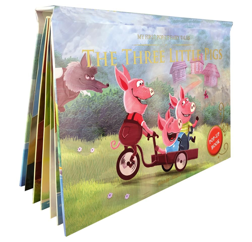 MY FIRST POP-UP FAIRY TALES - THREE LITTLE PIGS : POP UP BOOKS FOR CHILDREN -  BOOKS