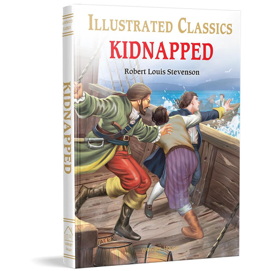 KIDNAPPED FOR KIDS : ILLUSTRATED ABRIDGED CHILDREN CLASSIC ENGLISH NOVEL WITH REVIEW QUESTIONS - ROBERT LOUIS STEVENSON