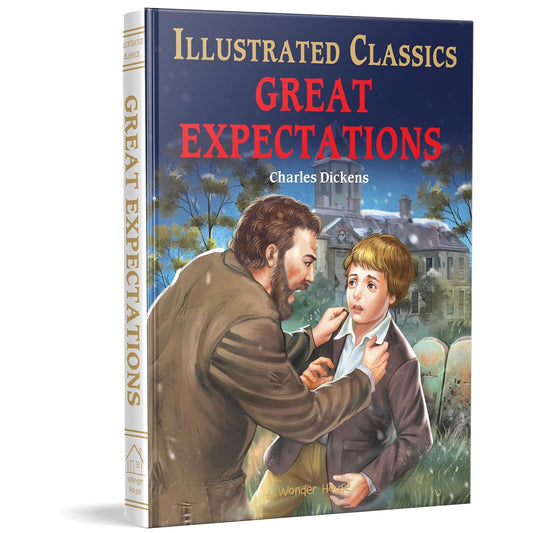 GREAT EXPECTATIONS : ILLUSTRATED ABRIDGED CHILDREN CLASSIC ENGLISH NOVEL WITH REVIEW QUESTIONS - CHARLES DICKENS