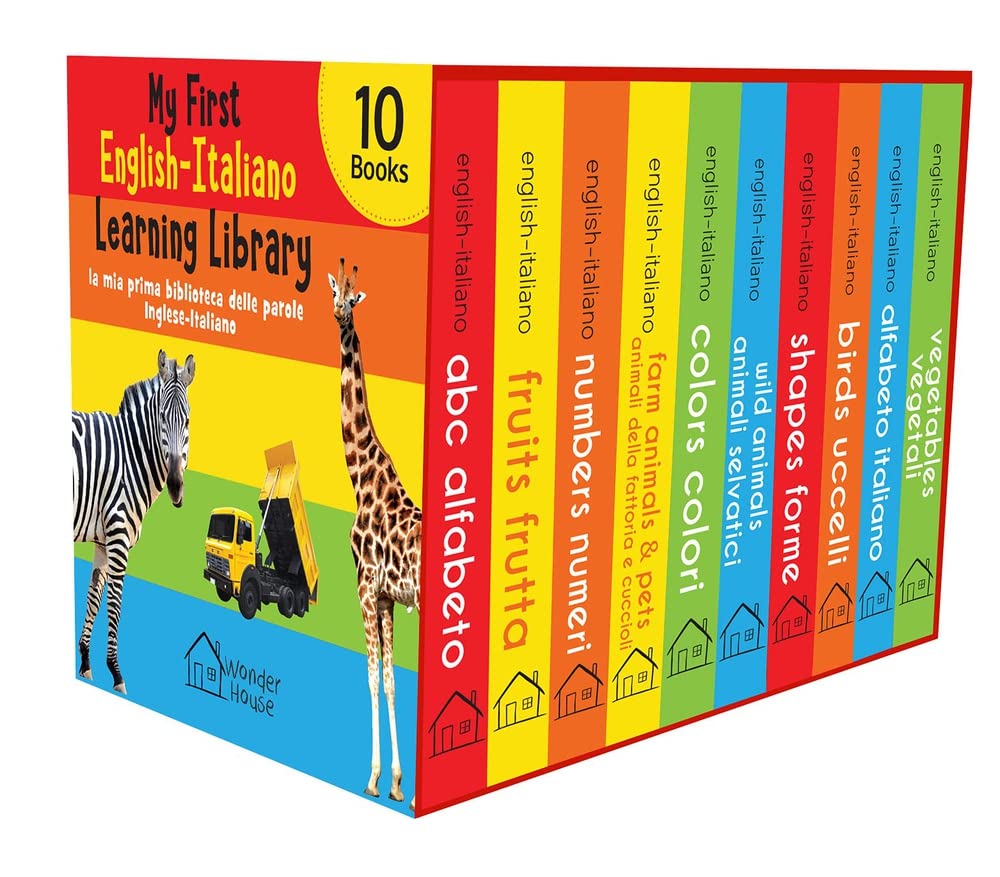 MY FIRST ENGLISH-ITALIAN  LEARNING LIBRARY (LA MIA PRIMA BIBLIOTECA DELLE PAROLE INGLESE-ITALIANO) : -  BOOKS