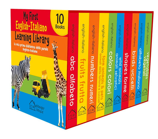 MY FIRST ENGLISH-ITALIAN  LEARNING LIBRARY (LA MIA PRIMA BIBLIOTECA DELLE PAROLE INGLESE-ITALIANO) : -  BOOKS