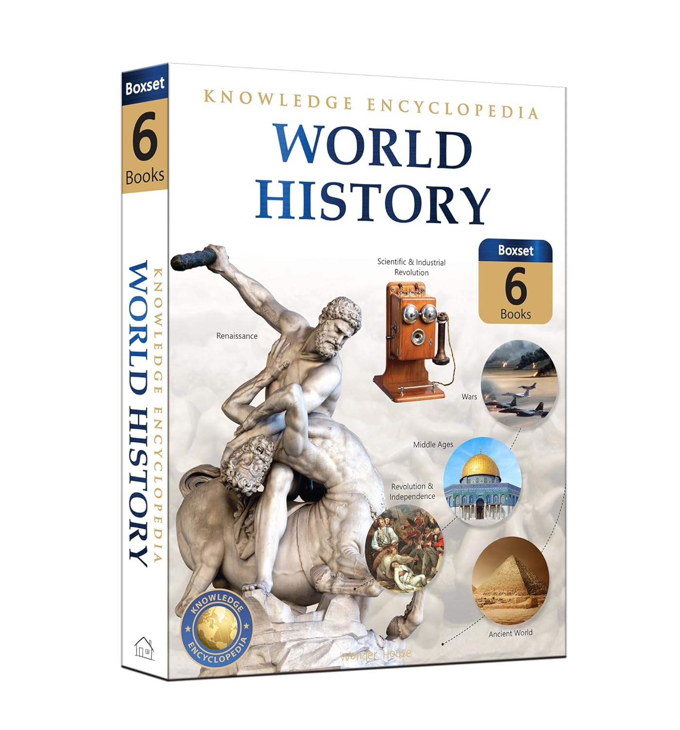 WORLD HISTORY - COLLECTION OF 6 BOOKS : KNOWLEDGE ENCYCLOPEDIA FOR CHILDREN (BOX SET) -  BOOKS