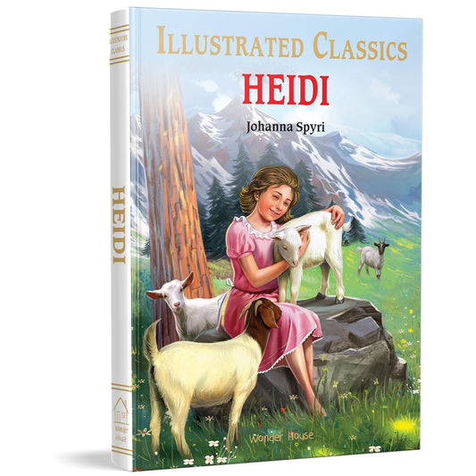 HEIDI : ILLUSTRATED ABRIDGED CHILDREN CLASSIC ENGLISH NOVEL WITH REVIEW QUESTIONS (HARDBACK) - JOHANNA SPYRI