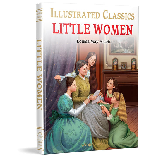 LITTLE WOMEN : ILLUSTRATED ABRIDGED CHILDREN CLASSIC ENGLISH NOVEL WITH REVIEW QUESTIONS (HARDBACK) - LOUISA MAY ALCOTT
