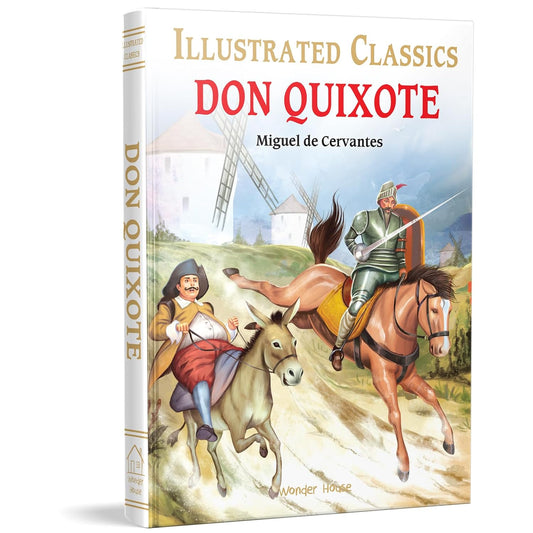 DON QUIXOTE FOR KIDS : ILLUSTRATED ABRIDGED CHILDREN CLASSIC ENGLISH NOVEL WITH REVIEW QUESTIONS - MIGUEL DE CERVANTES
