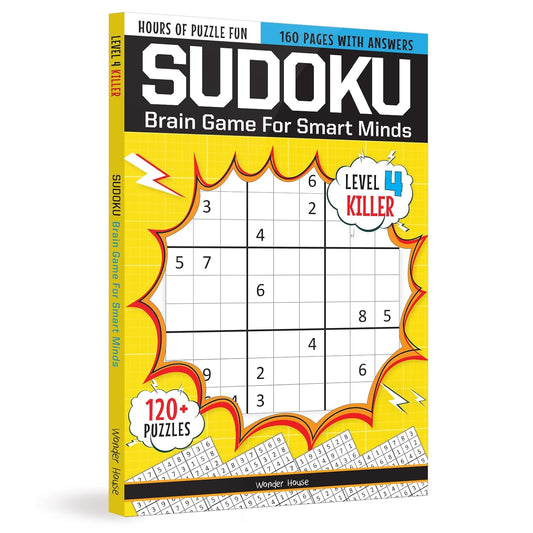 SUDOKU - BRAIN GAMES FOR SMART MINDS LEVEL 4 KILLER : BRAIN BOOSTER PUZZLES FOR KIDS, 120+ FUN GAMES -  BOOKS