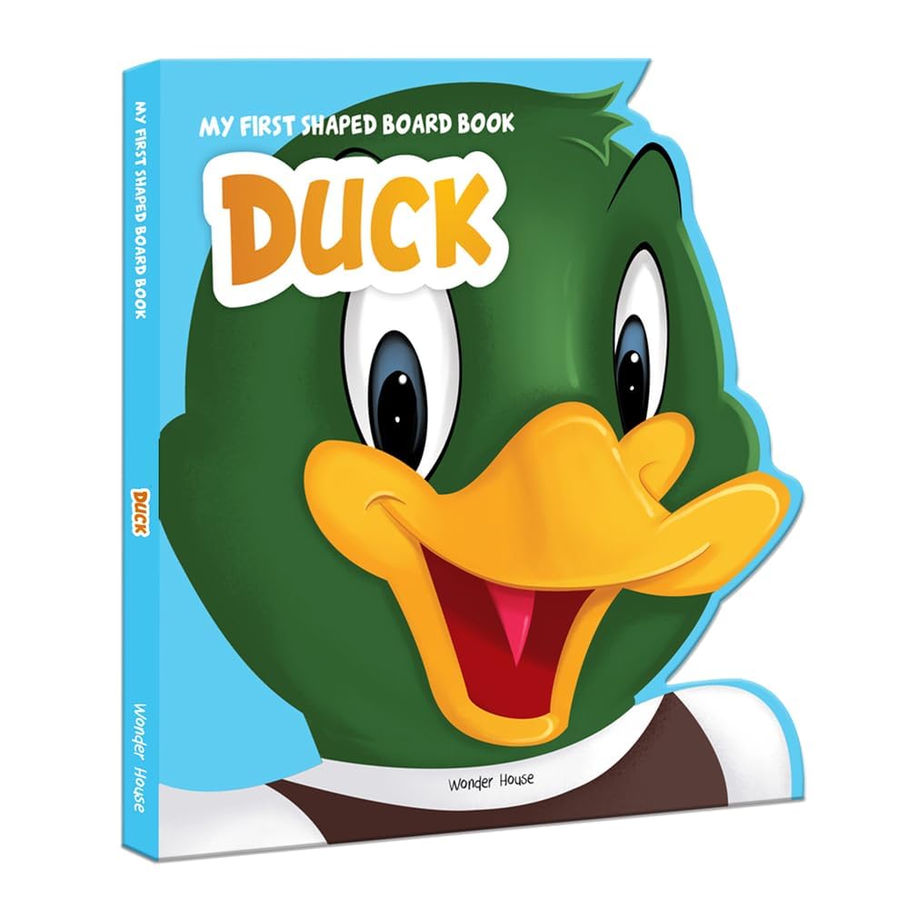 MY FIRST SHAPED BOARD BOOK - DUCK, DIE-CUT ANIMALS, PICTURE BOOK FOR CHILDREN -  BOOKS