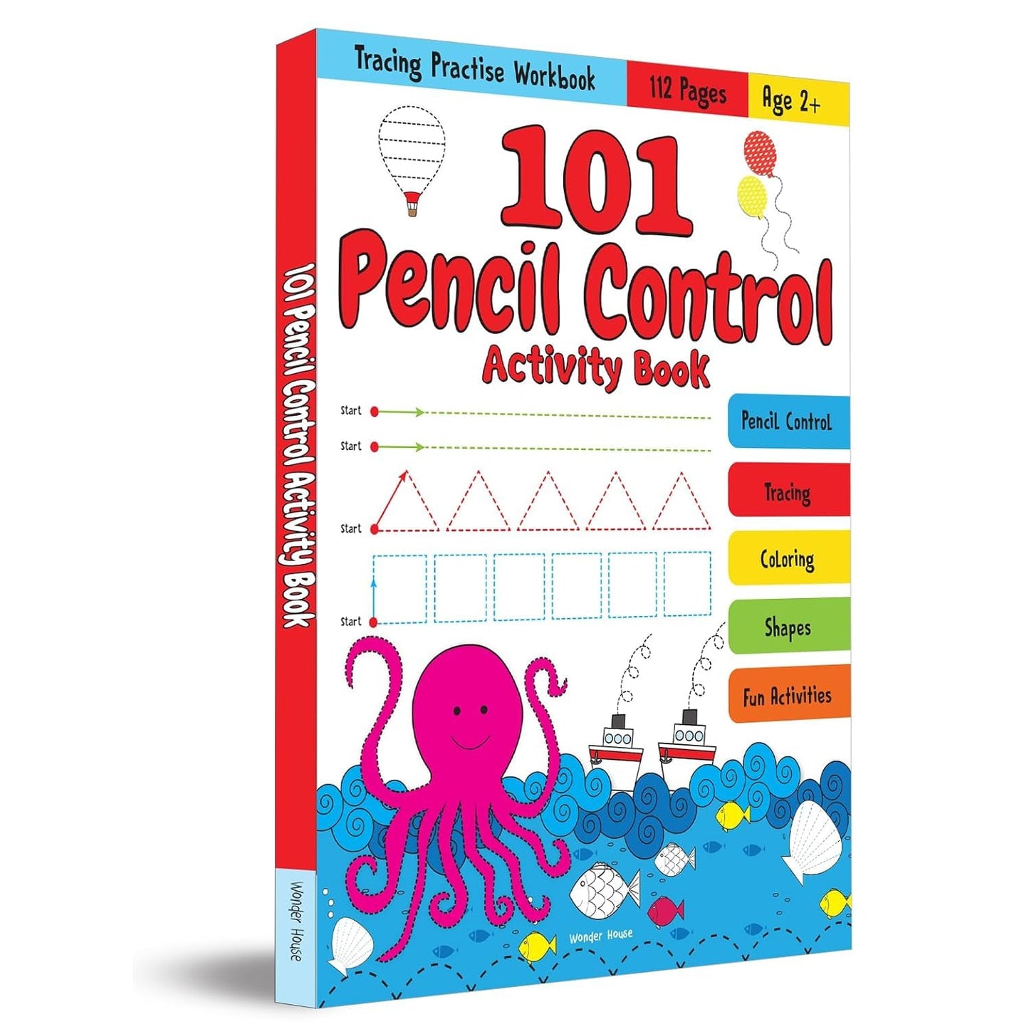 101 PENCIL CONTROL ACTIVITY BOOK FOR KIDS: TRACING PRACTISE BOOK AGE 2+ -  BOOKS