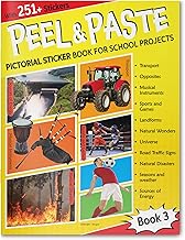 PEEL & PASTE - PICTORIAL STICKER BOOK FOR SCHOOL PROJECTS - BOOK 3 - WONDER HOUSE BOOKS