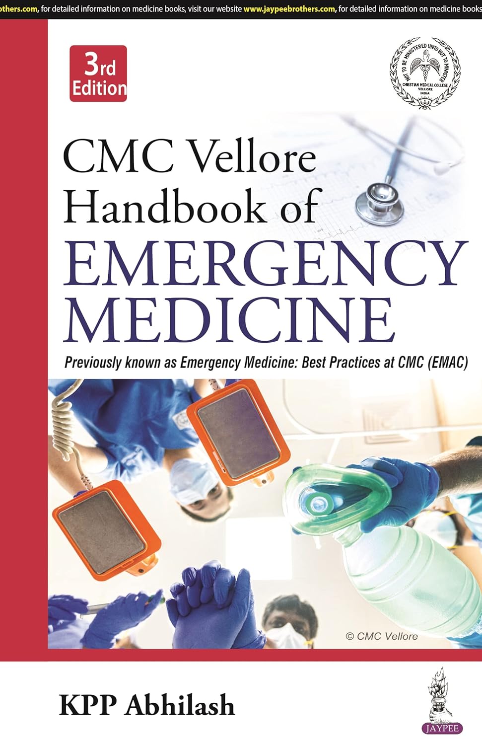 CMC VELLORE HANDBOOK OF EMERGENCY MEDICINE 3RD/2025 - KPP ABHILASH