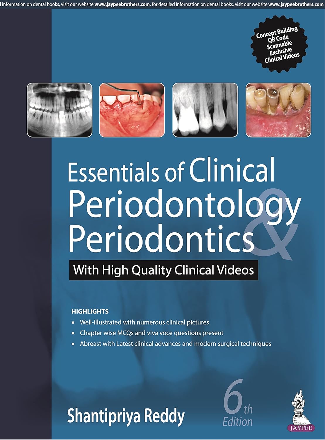 ESSENTIALS OF CLINICAL PERIODONTOLOGY & PERIODONTICS WITH HIGH QUALITY CLINICAL VIDEOS 6TH/2026 - SHANTIPRIYA REDDY