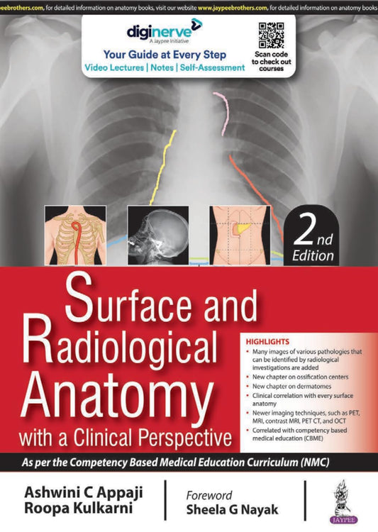 SURFACE AND RADIOLOGICAL ANATOMY: WITH A CLINICAL PERSPECTIVE 2ND/2025 - ASHWINI C APPAJI
