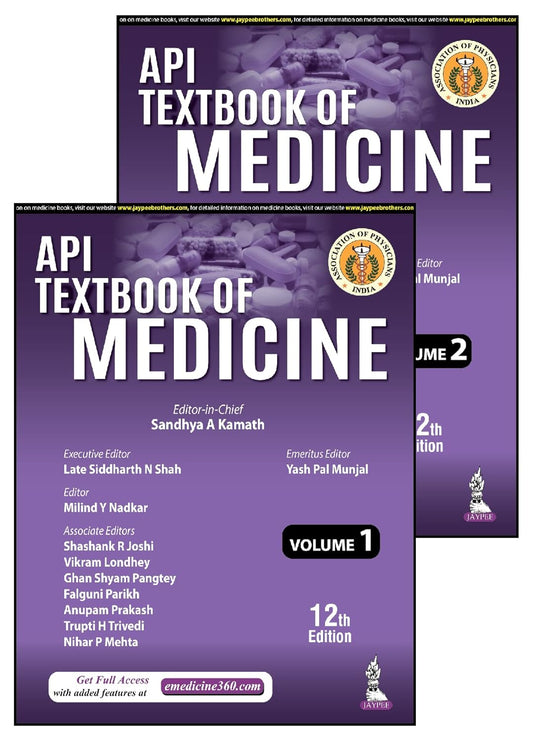 API TEXTBOOK OF MEDICINE (2 VOLUMES) 12TH/2022 - SANDHYA A KAMATH