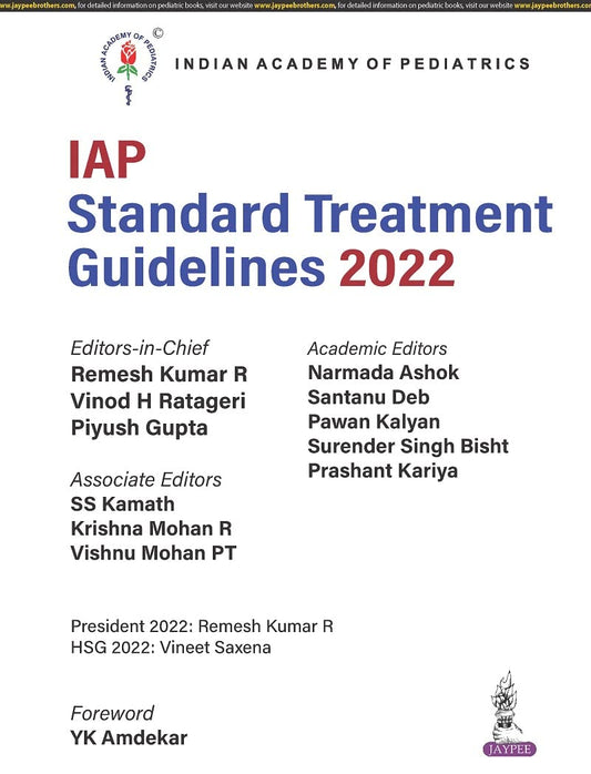 IAP STANDARD TREATMENT GUIDELINES 2022 1ST/2024 - REMESH KUMAR R