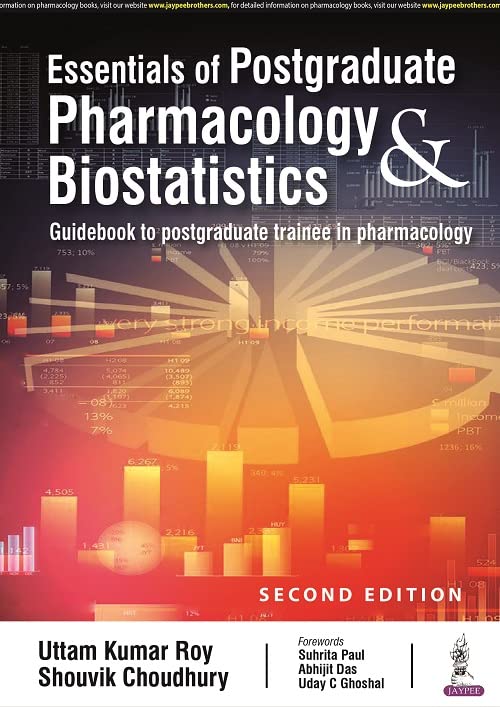 ESSENTIALS OF POSTGRADUATE PHARMACOLOGY & BIOSTATISTICSGUIDEBOOK TO POSTGRADUATE TRAINEE IN PHARMACO 2ND/2022 - UTTAM KUMAR ROY