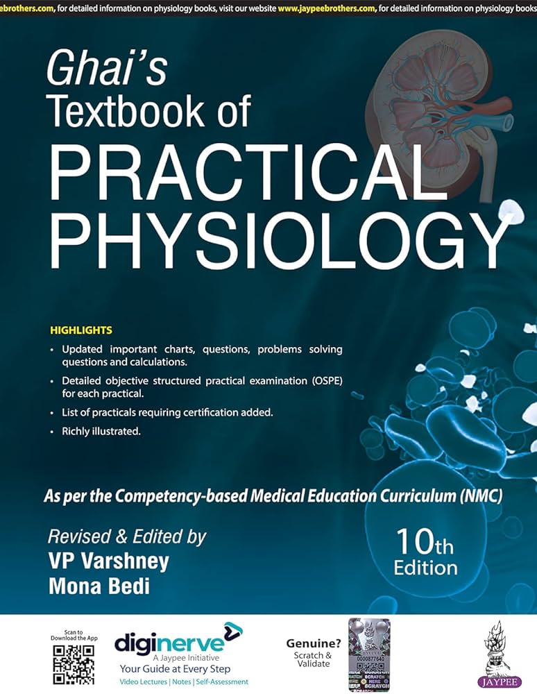 GHAI'S TEXTBOOK OF PRACTICAL PHYSIOLOGY 10TH 2023