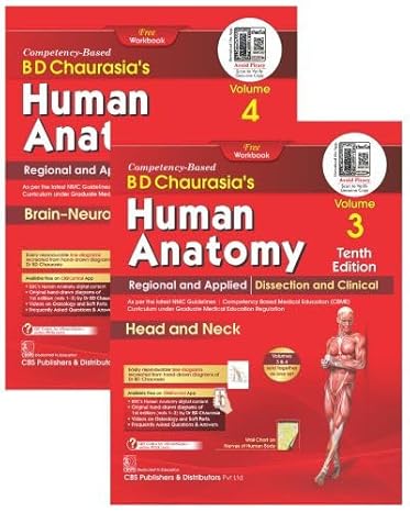 Chaurasias Human Anatomy Head & Neck 10th/2025 (Vols 3 & 4)