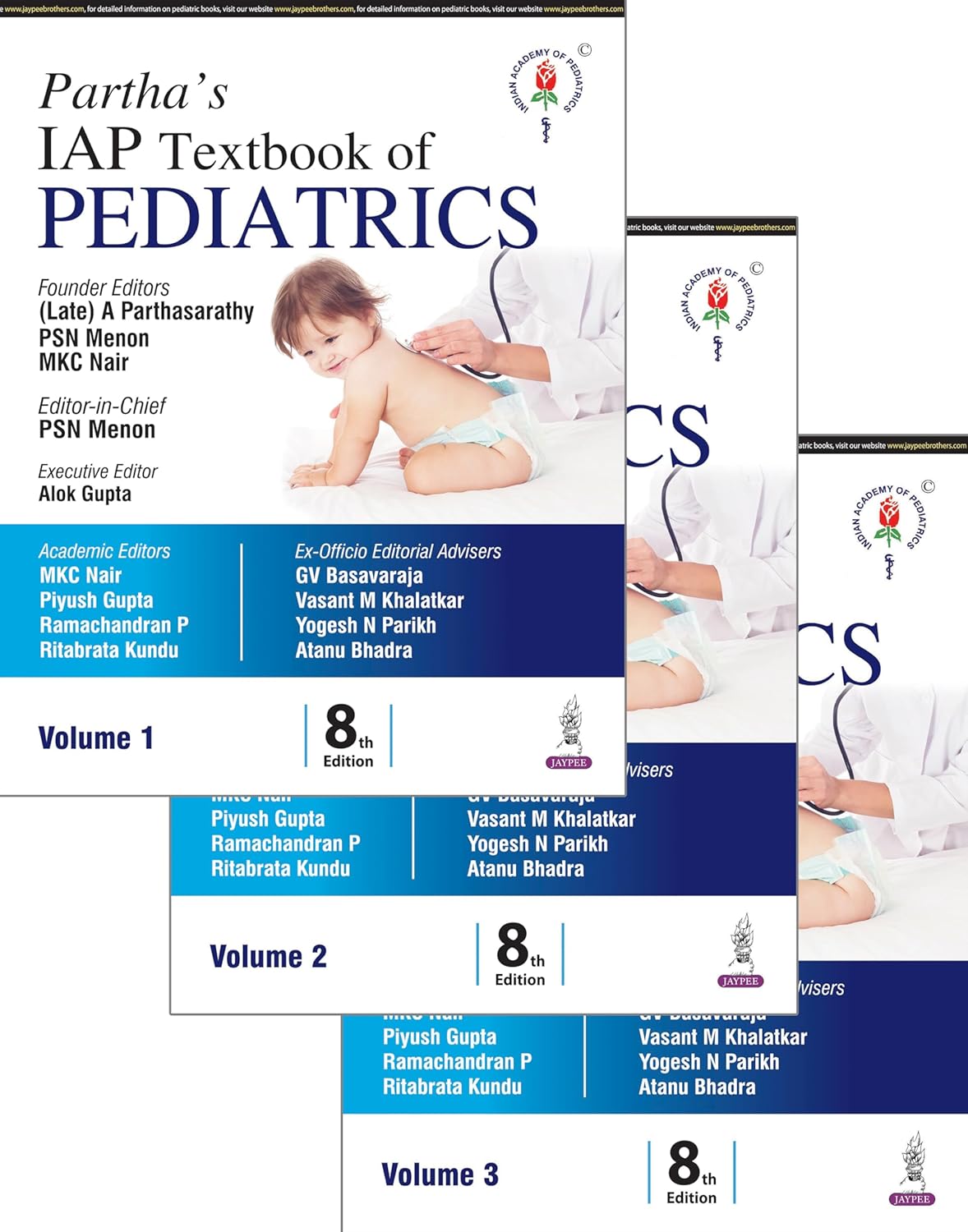 PARTHA'S IAP TEXTBOOK OF PEDIATRICS (3VOLS) 8TH/2025 - PSN MENON