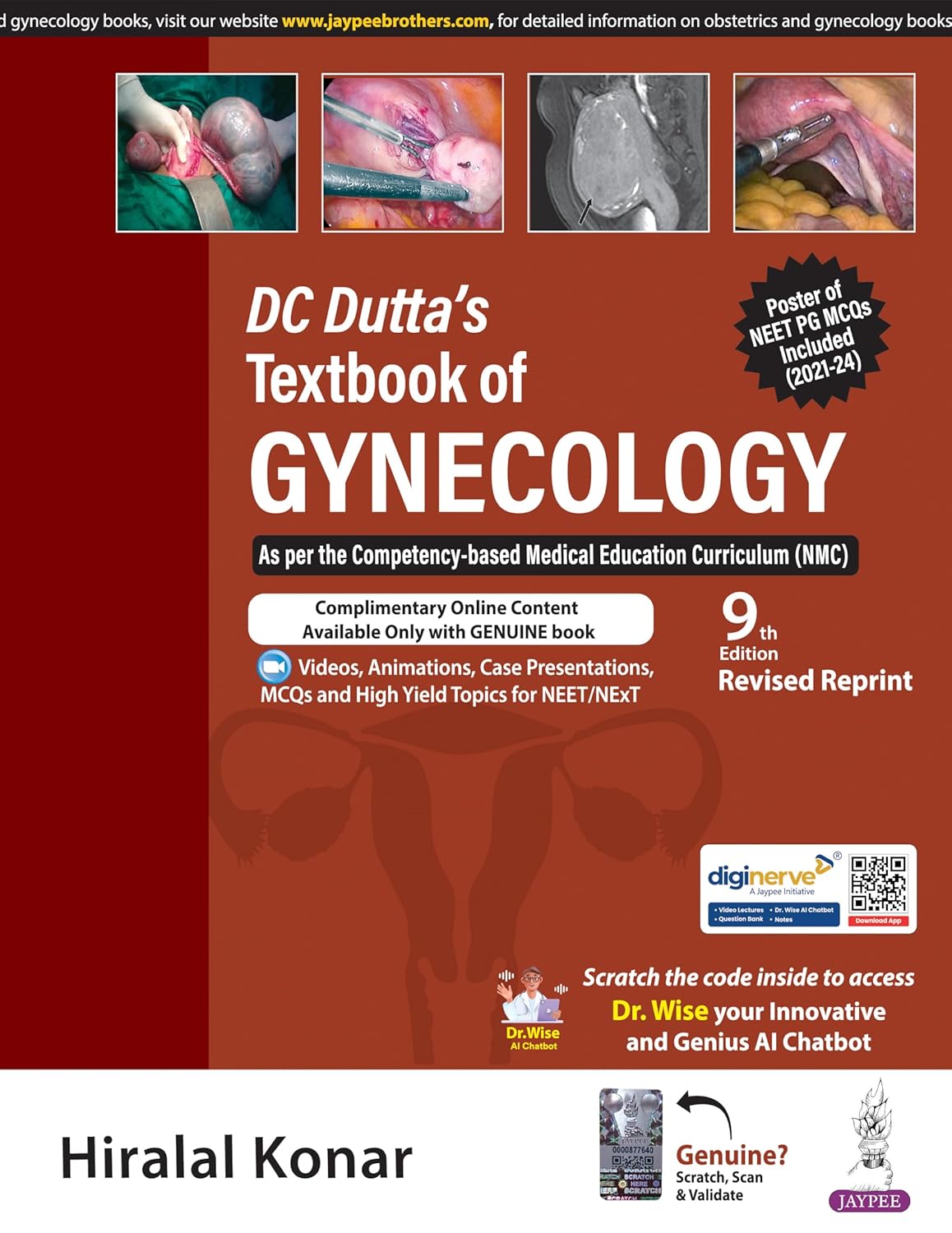 DC DUTTA'S TEXTBOOK OF GYNECOLOGY 9TH/2025 - HIRALAL KONAR