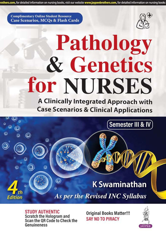 PATHOLOGY & GENETICS FOR NURSES 4TH/2026 - K SWAMINATHAN