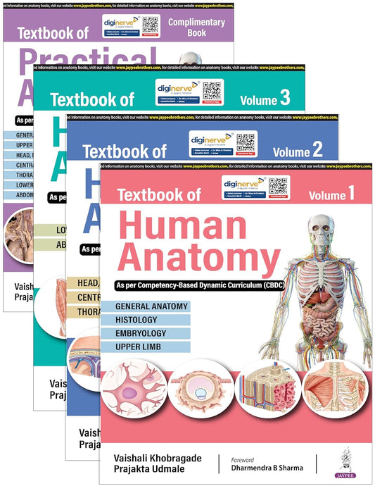 TEXTBOOK OF HUMAN ANATOMY (4VOLS) WITH INDEX 1ST/2025 - VAISHALI KHOBRAGADE