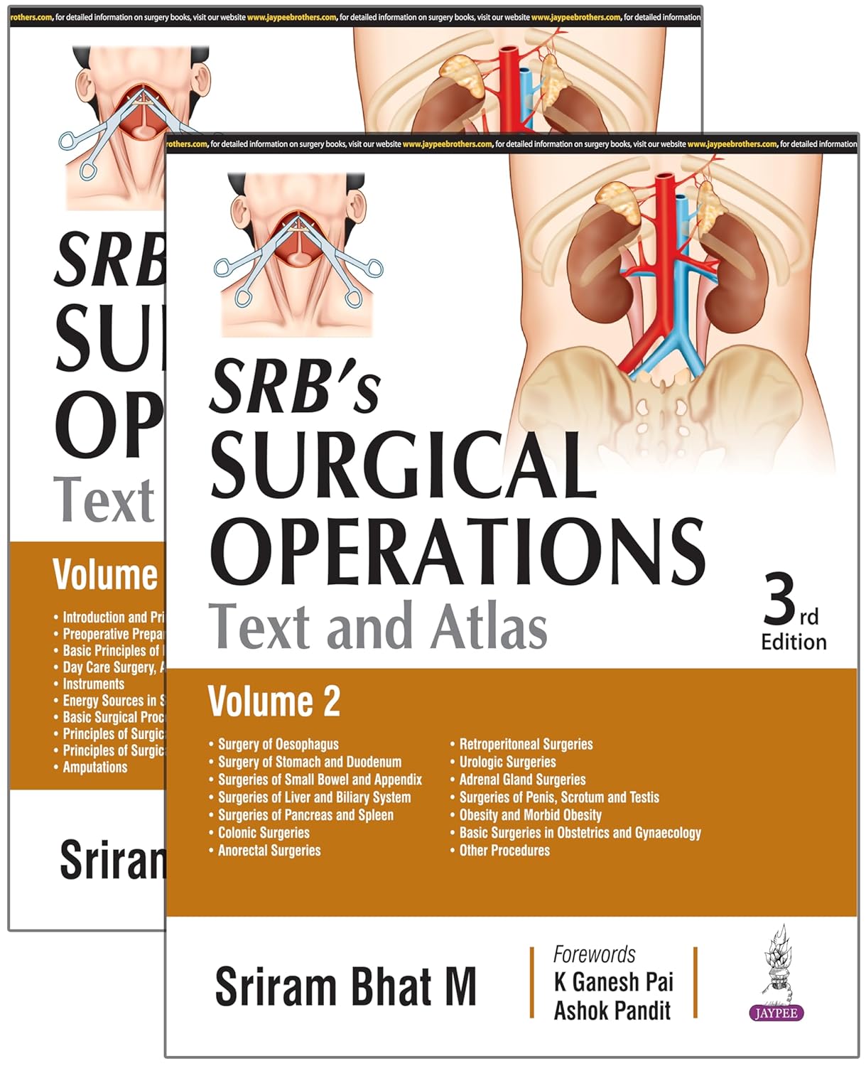SRB'S SURGICAL OPERATION TEXT AND ATLAS (2 VOLS) 3RD/2025 - SRIRAM BHAT M