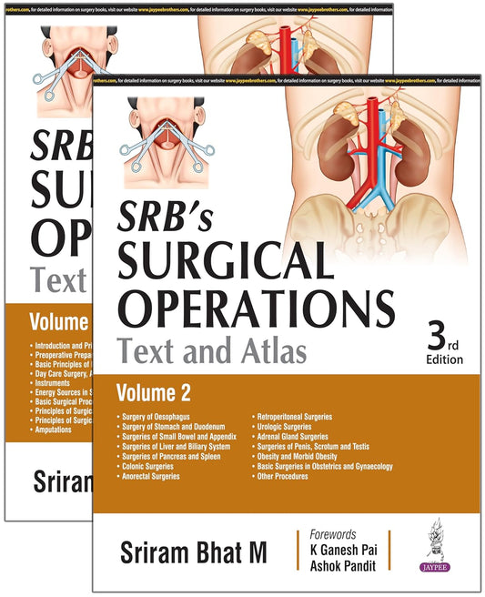 SRB'S SURGICAL OPERATION TEXT AND ATLAS (2 VOLS) 3RD/2025 - SRIRAM BHAT M