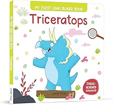TRICERATOPS : MY FIRST DINO BOARD BOOK - ILLUSTRATED DINO PICTURE BOOK FOR CHILDREN - WONDER HOUSE BOOKS